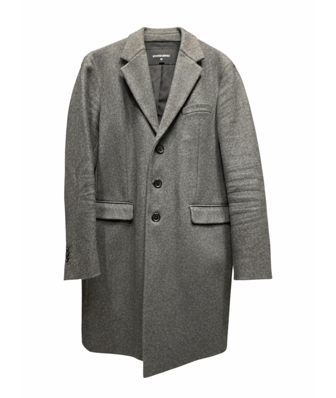DSQUARED2 Серое шерстяное пальто, фото 1