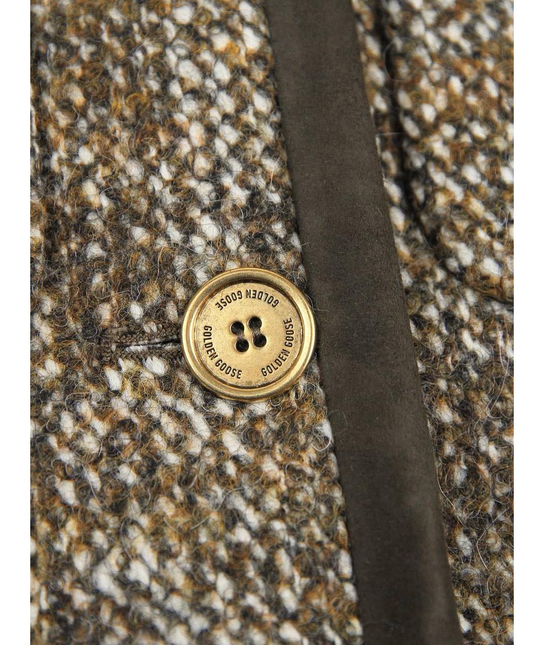 GOLDEN GOOSE DELUXE BRAND Коричневый шерстяной жакет/пиджак, фото 3