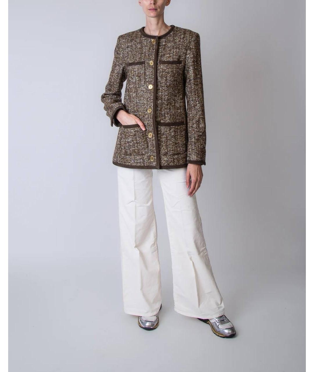 GOLDEN GOOSE DELUXE BRAND Коричневый шерстяной жакет/пиджак, фото 8