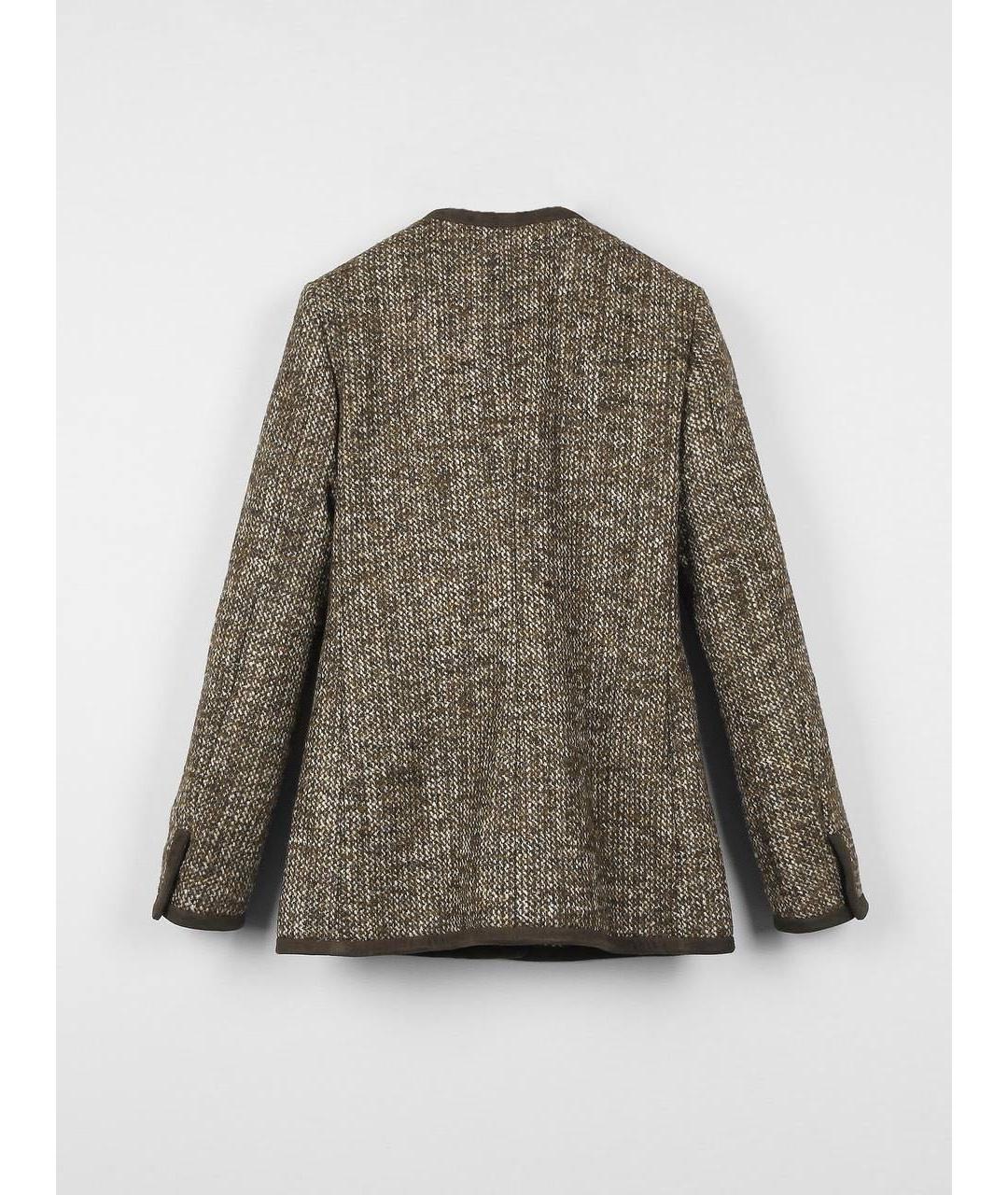 GOLDEN GOOSE DELUXE BRAND Коричневый шерстяной жакет/пиджак, фото 5