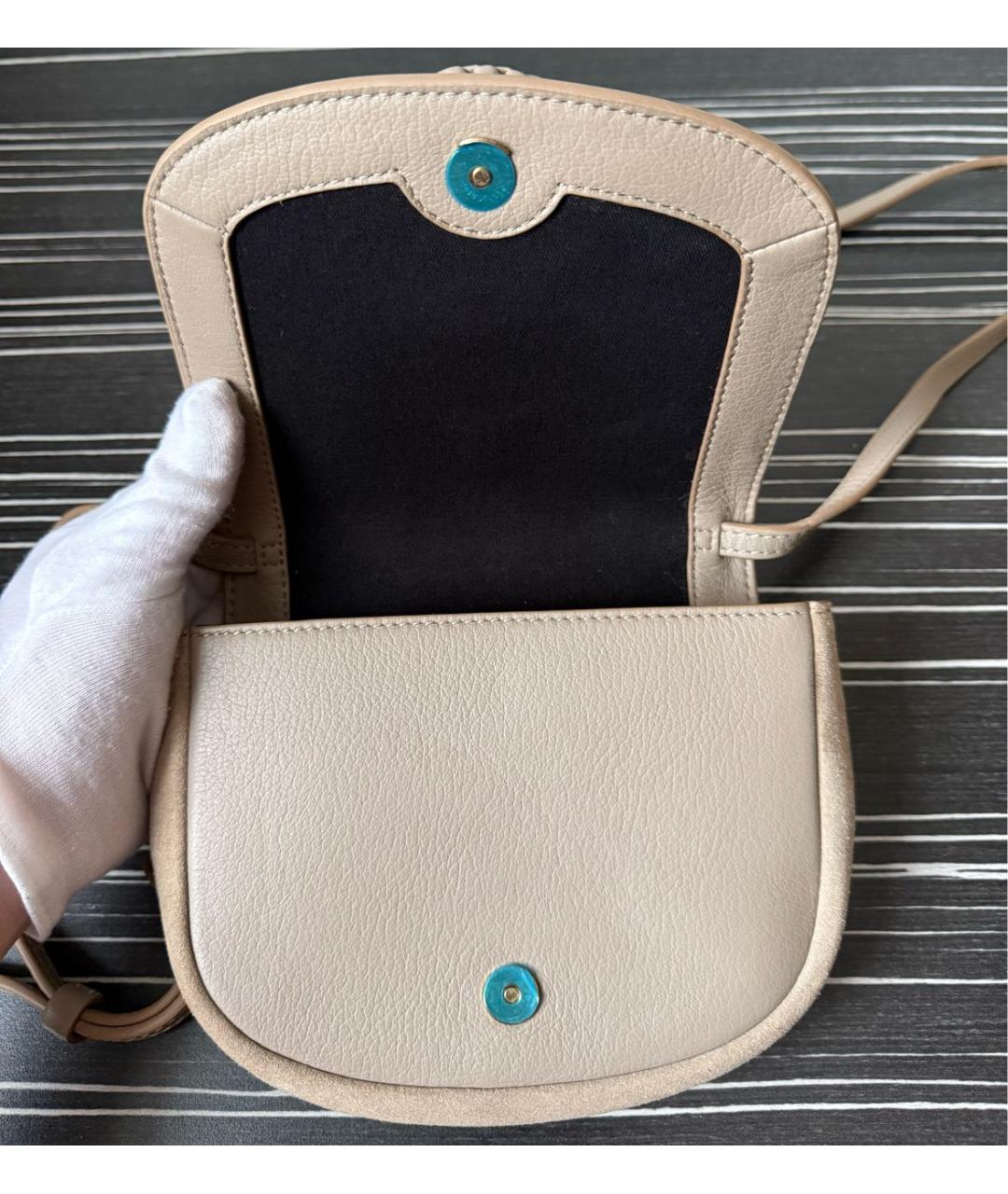 SEE BY CHLOE Бежевая замшевая сумка через плечо, фото 4
