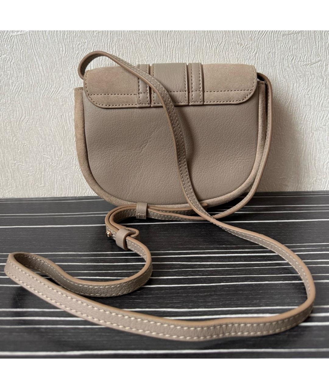 SEE BY CHLOE Бежевая замшевая сумка через плечо, фото 3