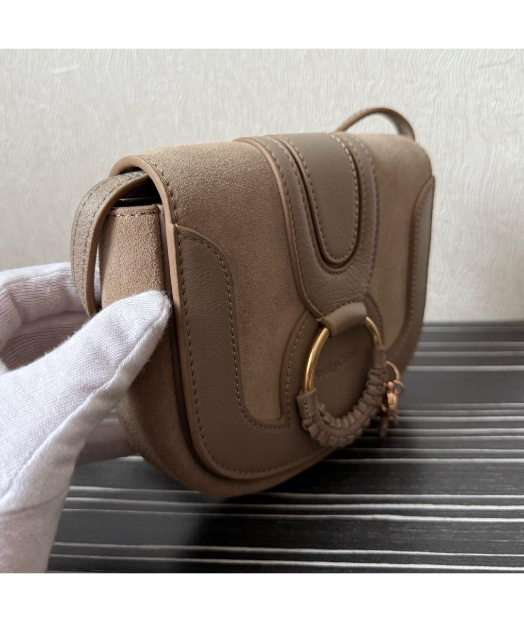 SEE BY CHLOE Бежевая замшевая сумка через плечо, фото 2