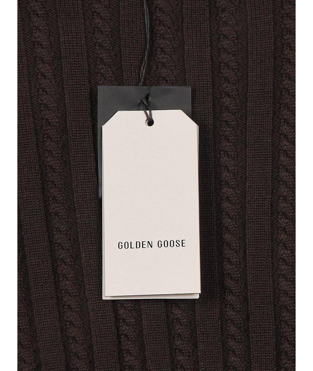 GOLDEN GOOSE DELUXE BRAND Коричневый шерстяной джемпер / свитер, фото 3