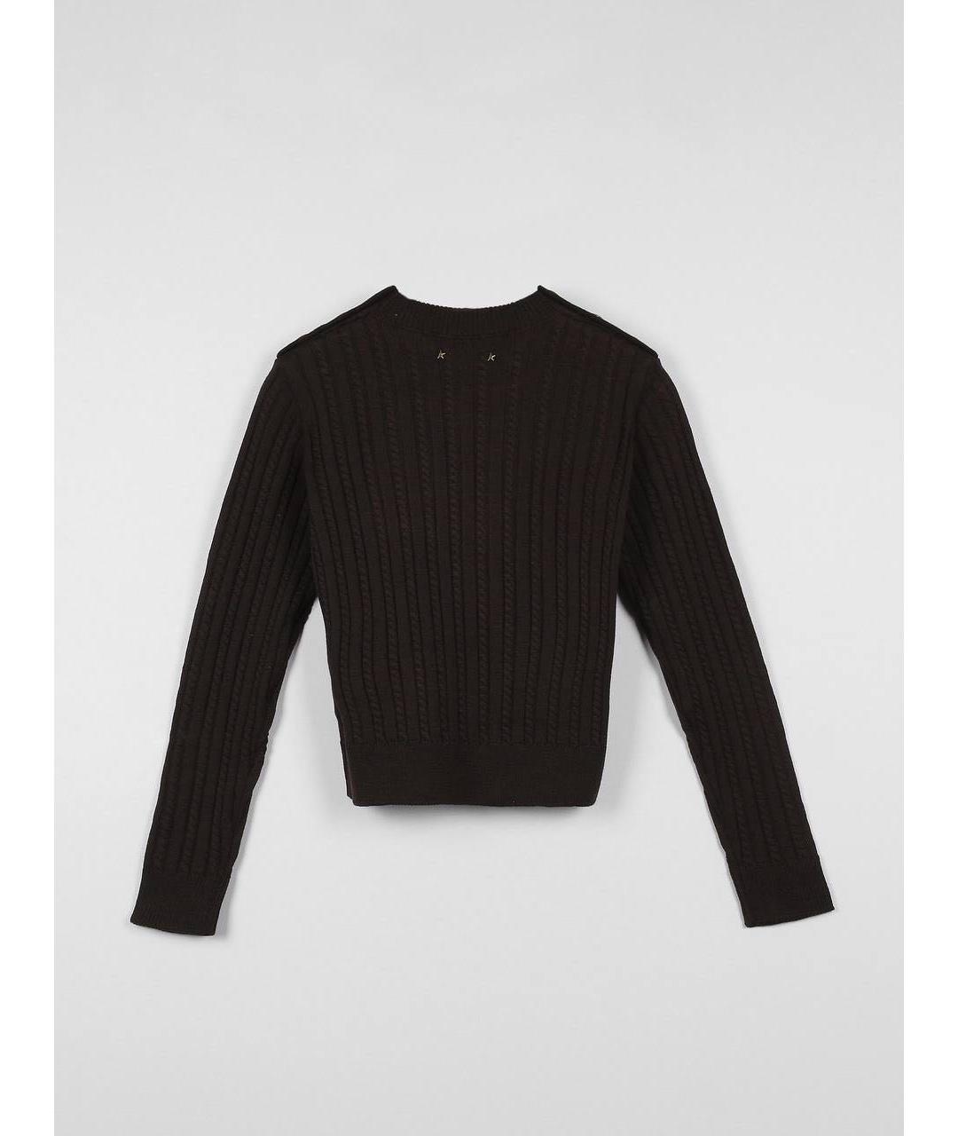 GOLDEN GOOSE DELUXE BRAND Коричневый шерстяной джемпер / свитер, фото 6