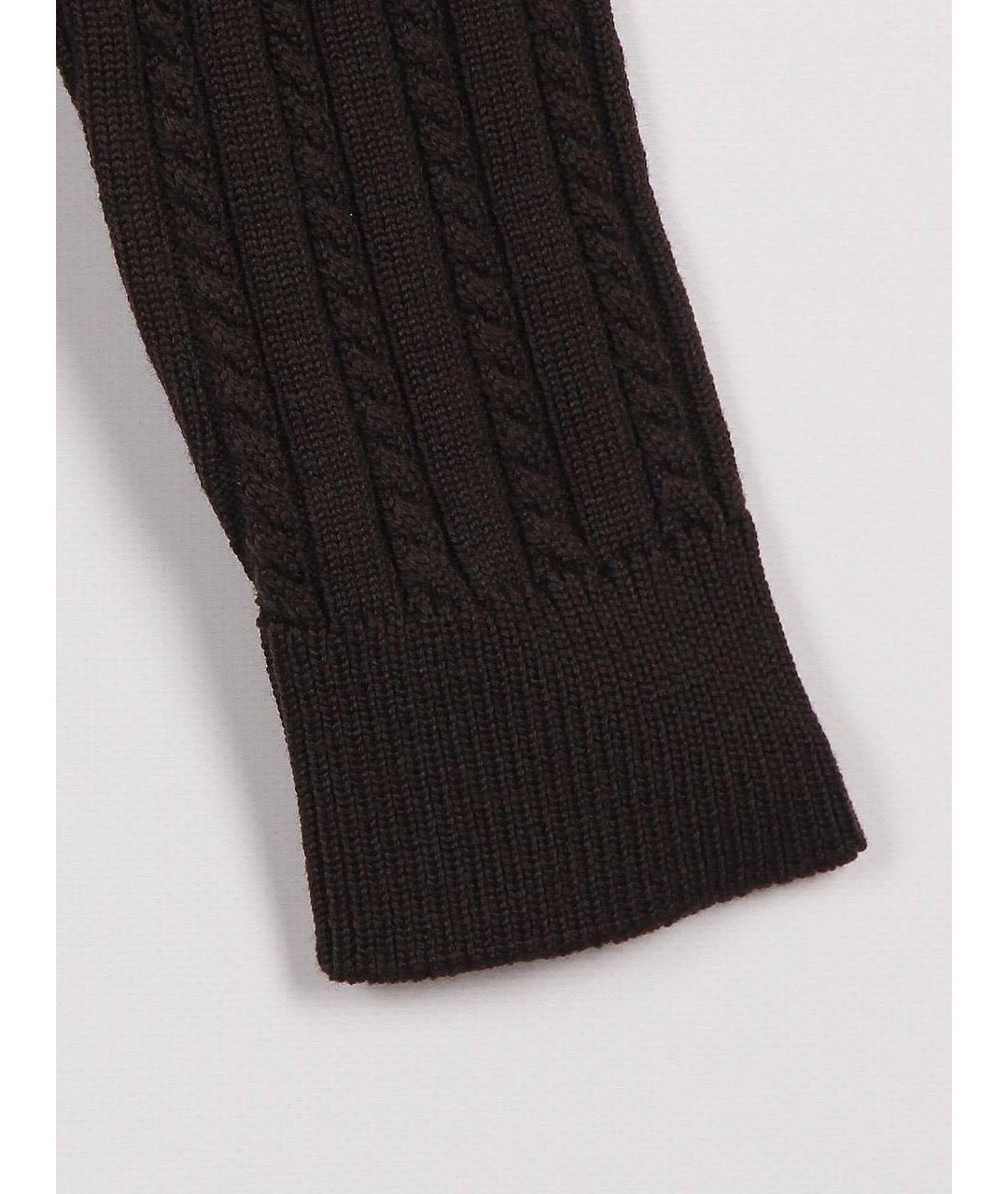 GOLDEN GOOSE DELUXE BRAND Коричневый шерстяной джемпер / свитер, фото 4