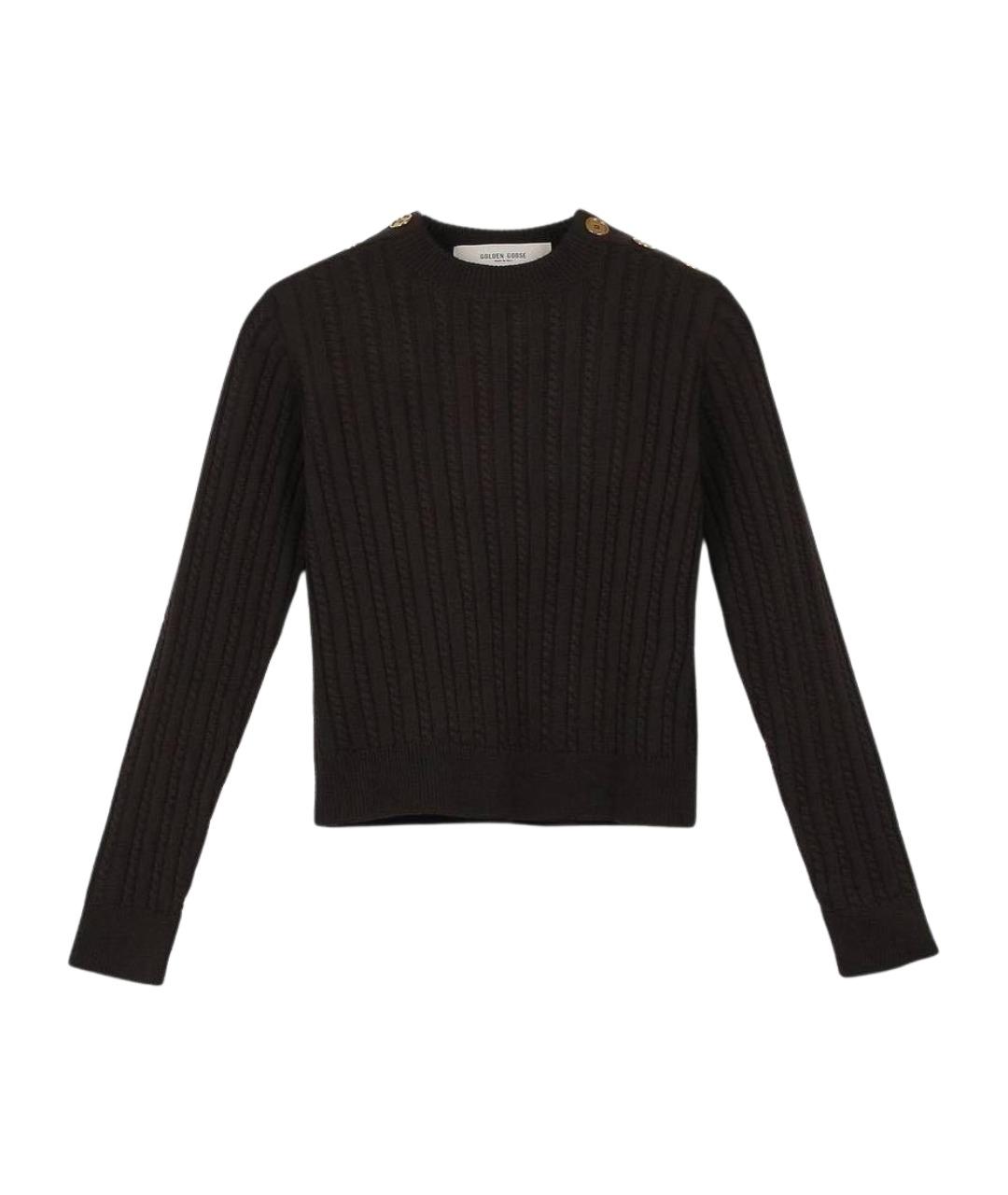 GOLDEN GOOSE DELUXE BRAND Коричневый шерстяной джемпер / свитер, фото 1