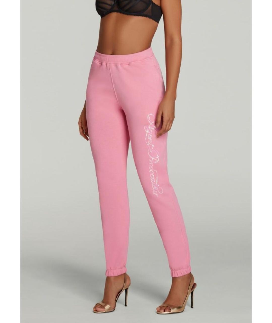 AGENT PROVOCATEUR Розовые хлопковые спортивные брюки и шорты, фото 5