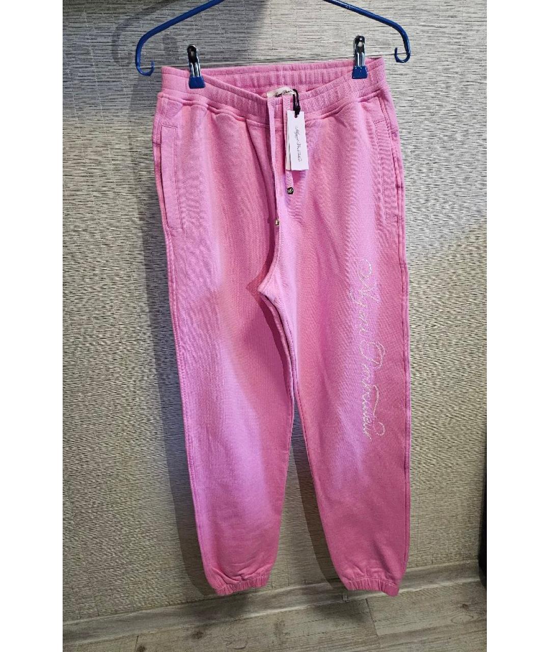 AGENT PROVOCATEUR Розовые хлопковые спортивные брюки и шорты, фото 4