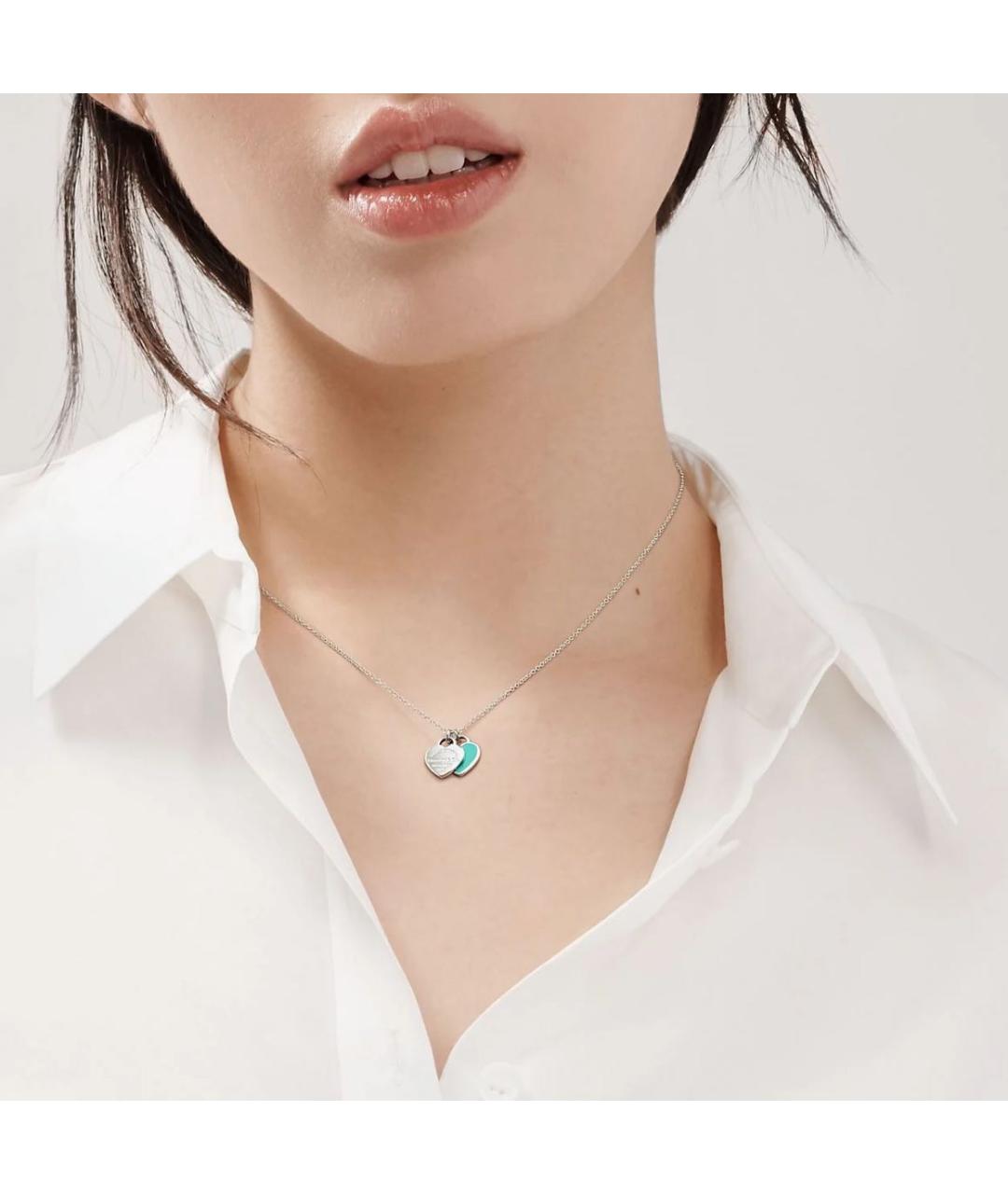 TIFFANY&CO Бирюзовая серебряная подвеска, фото 4