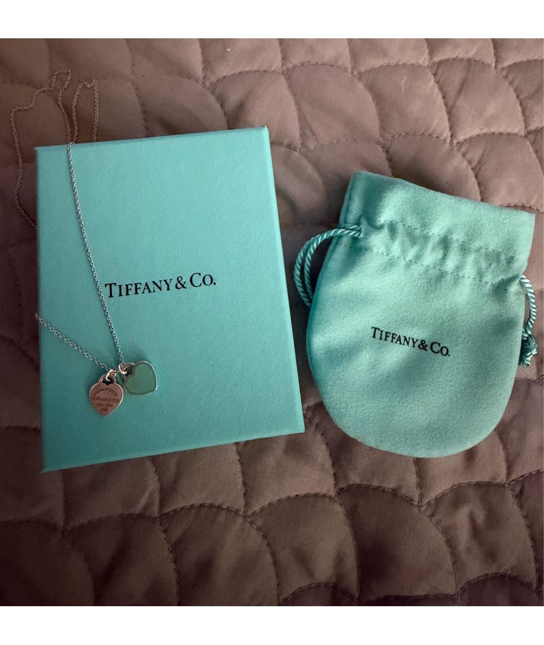 TIFFANY&CO Бирюзовая серебряная подвеска, фото 2