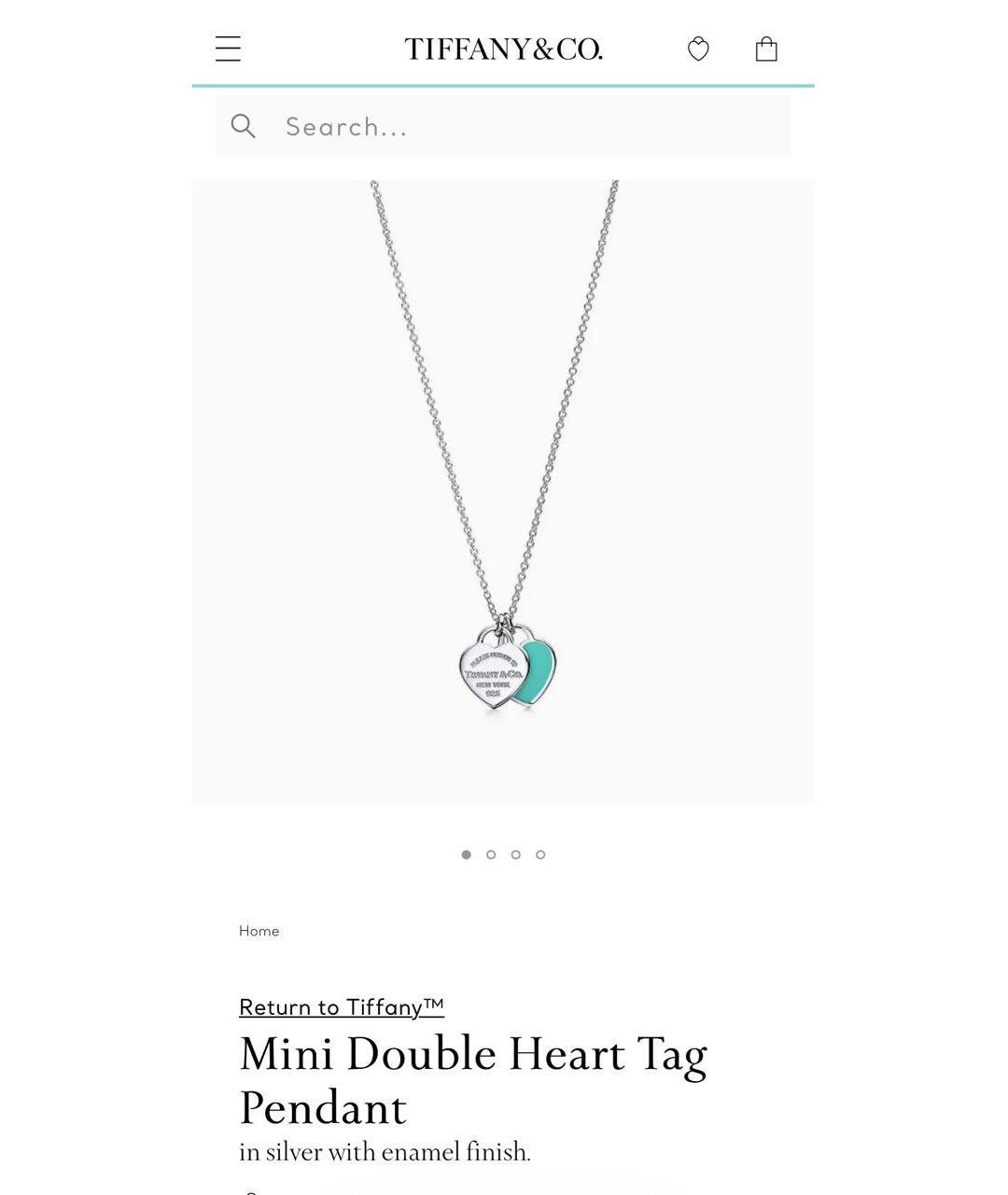 TIFFANY&CO Бирюзовая серебряная подвеска, фото 5