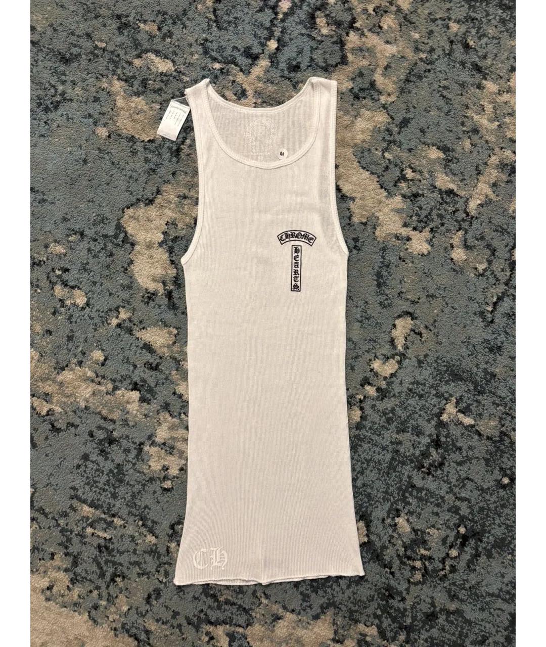 CHROME HEARTS Белая хлопковая майка, фото 5