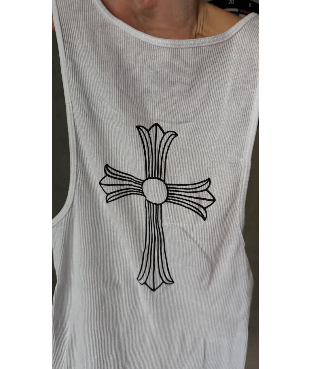 CHROME HEARTS Белая хлопковая майка, фото 4