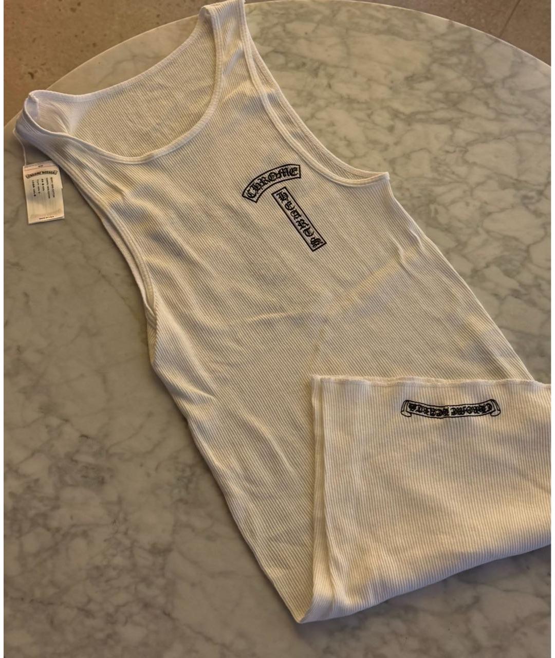 CHROME HEARTS Белая хлопковая майка, фото 3