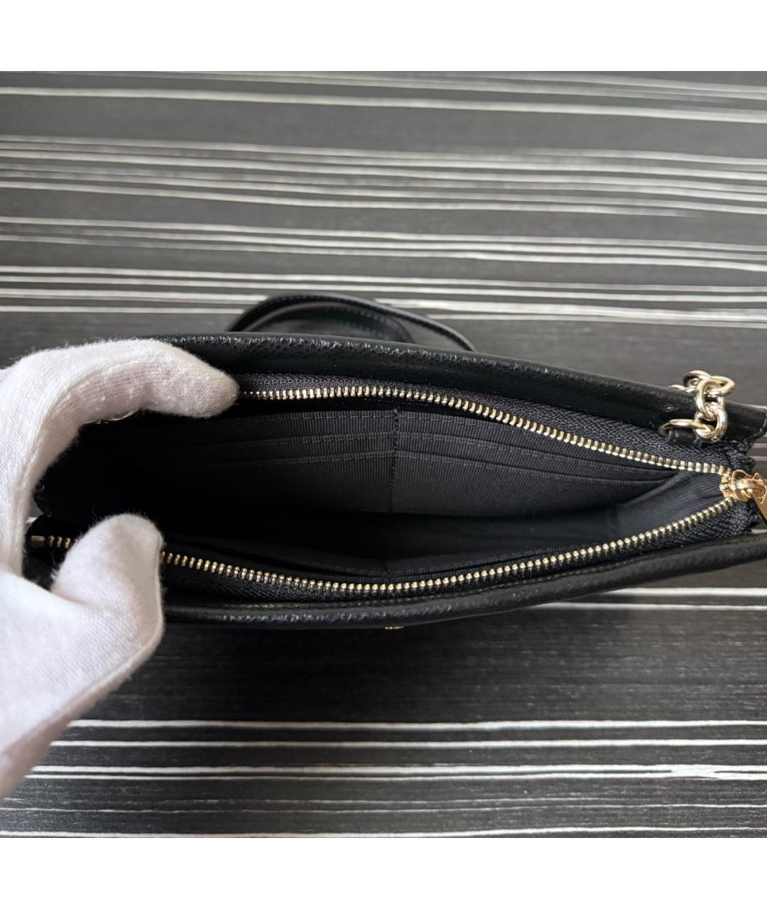 FURLA Черная кожаная сумка через плечо, фото 4