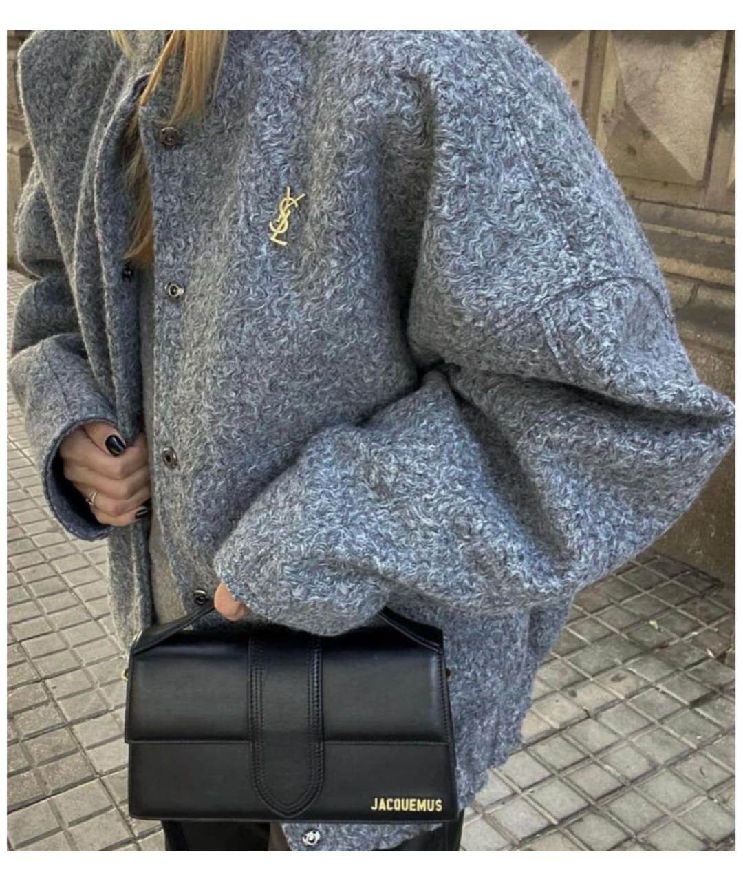 JACQUEMUS Черная кожаная сумка через плечо, фото 8