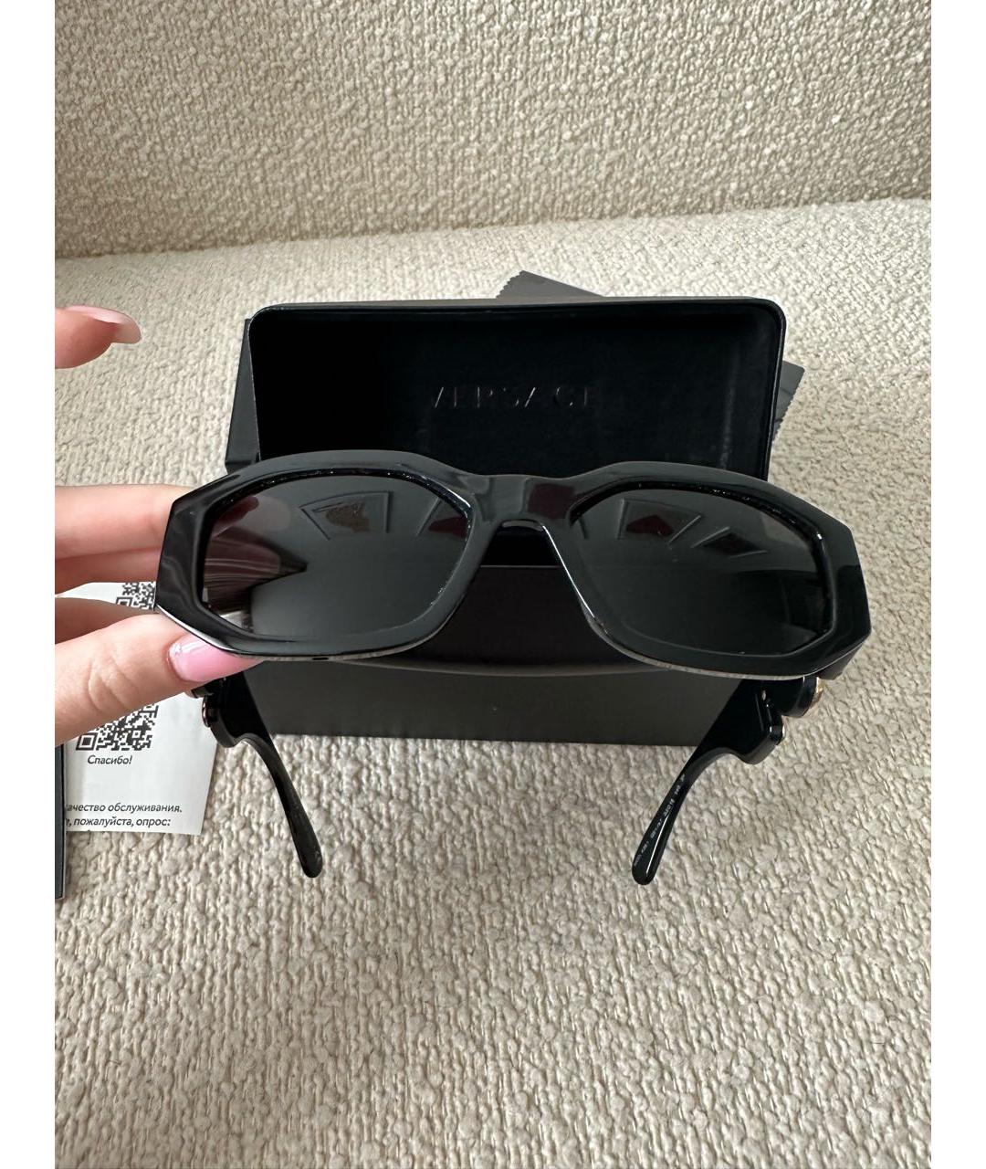 VERSACE Черные солнцезащитные очки, фото 3