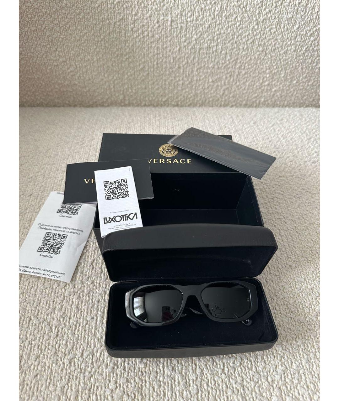 VERSACE Черные солнцезащитные очки, фото 4