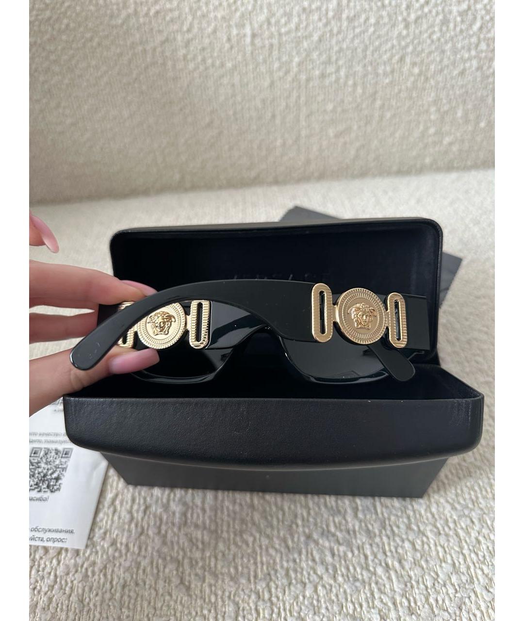 VERSACE Черные солнцезащитные очки, фото 2