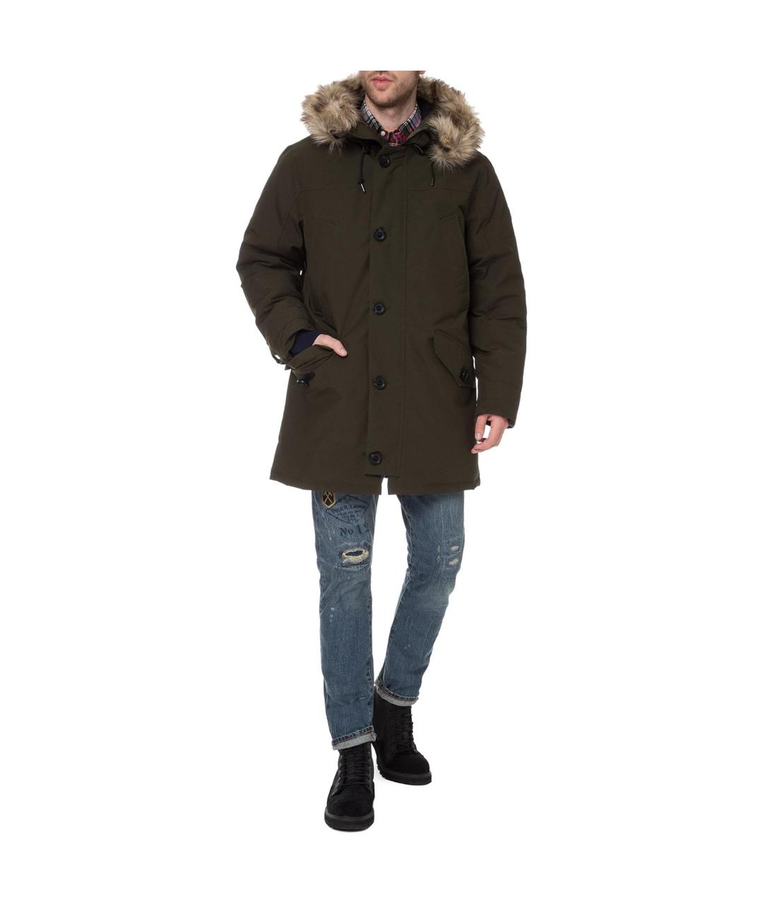 POLO RALPH LAUREN Зеленый пуховик, фото 2