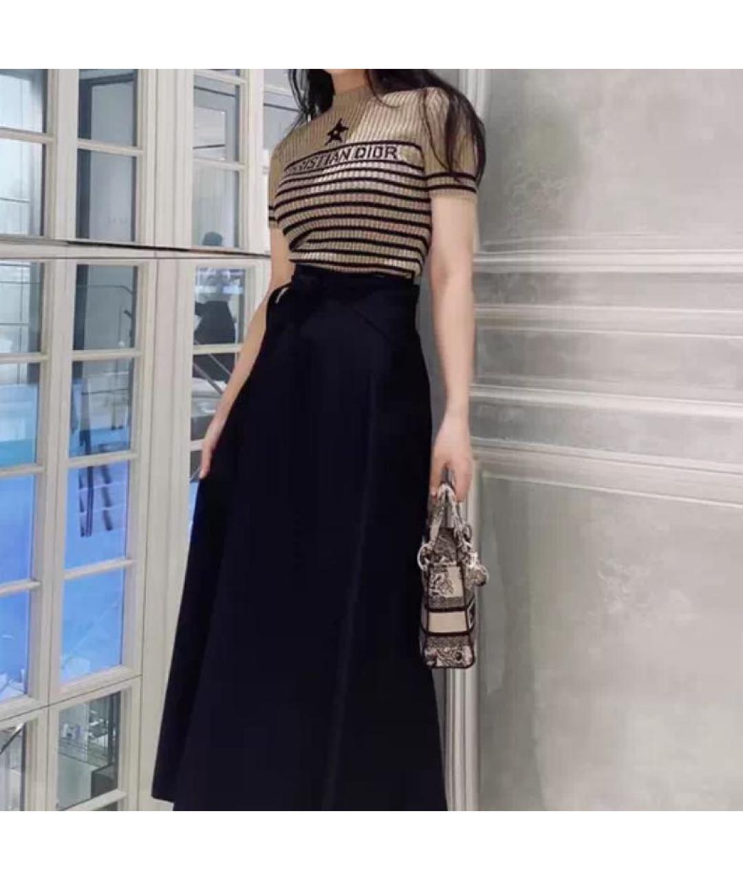 CHRISTIAN DIOR Бежевый шерстяной джемпер / свитер, фото 5