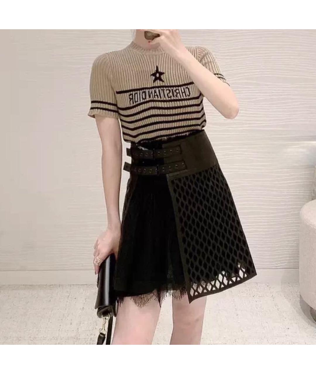 CHRISTIAN DIOR Бежевый шерстяной джемпер / свитер, фото 4