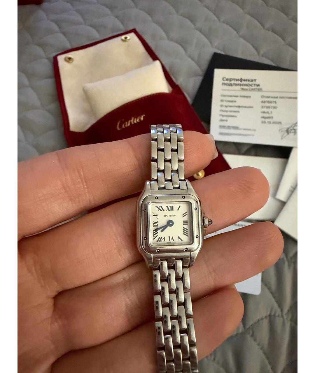 CARTIER Серебряные металлические часы, фото 3