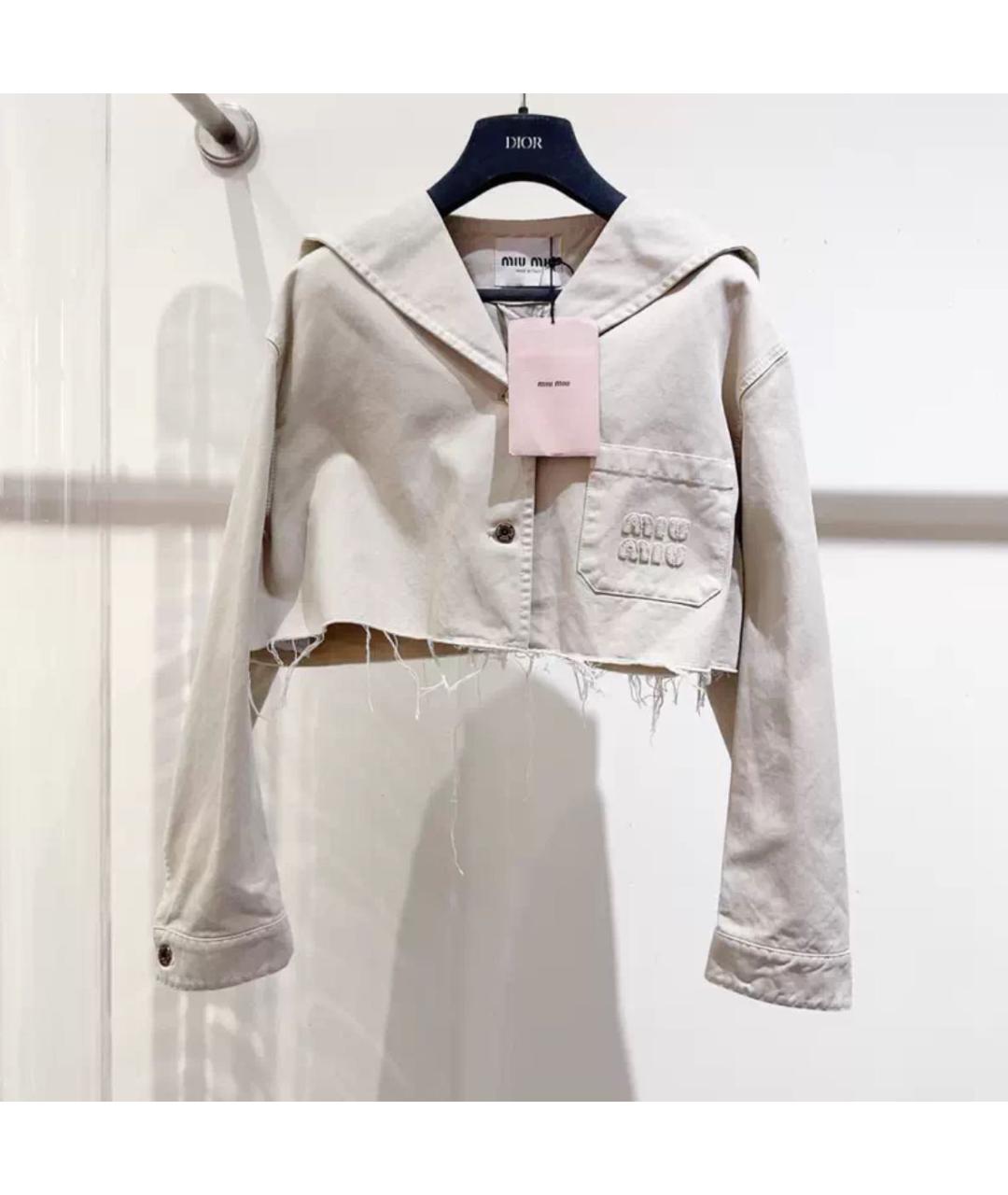 MIU MIU Бежевая куртка, фото 2