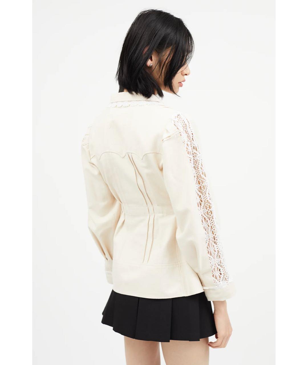 MAISON MARGIELA Бежевая хлопковая куртка, фото 4