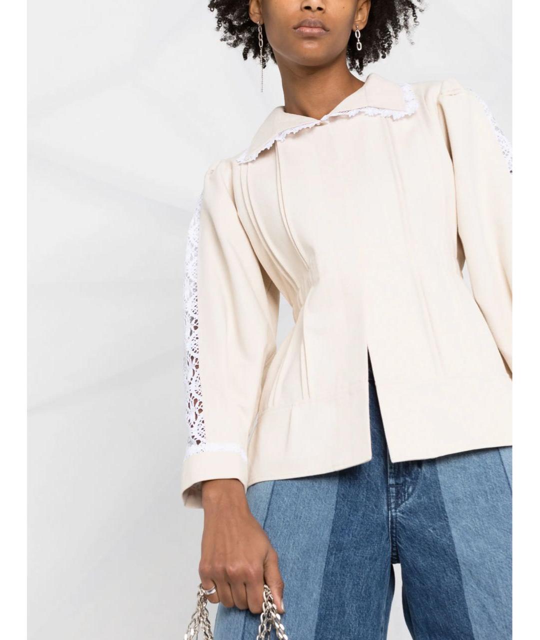 MAISON MARGIELA Бежевая хлопковая куртка, фото 3