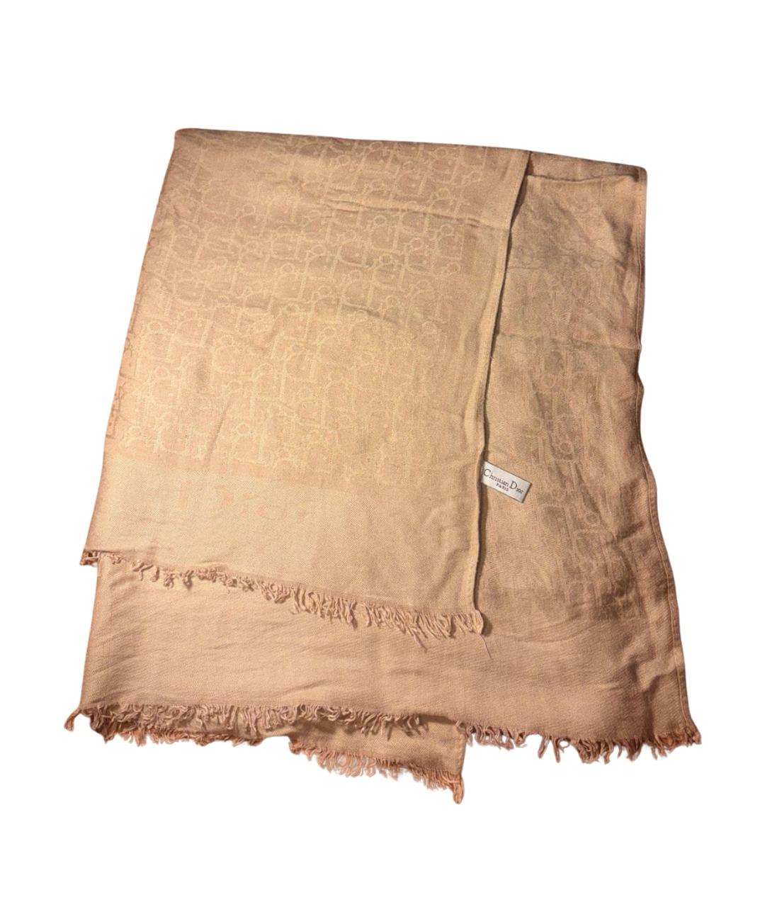 CHRISTIAN DIOR Бежевый шарф, фото 1