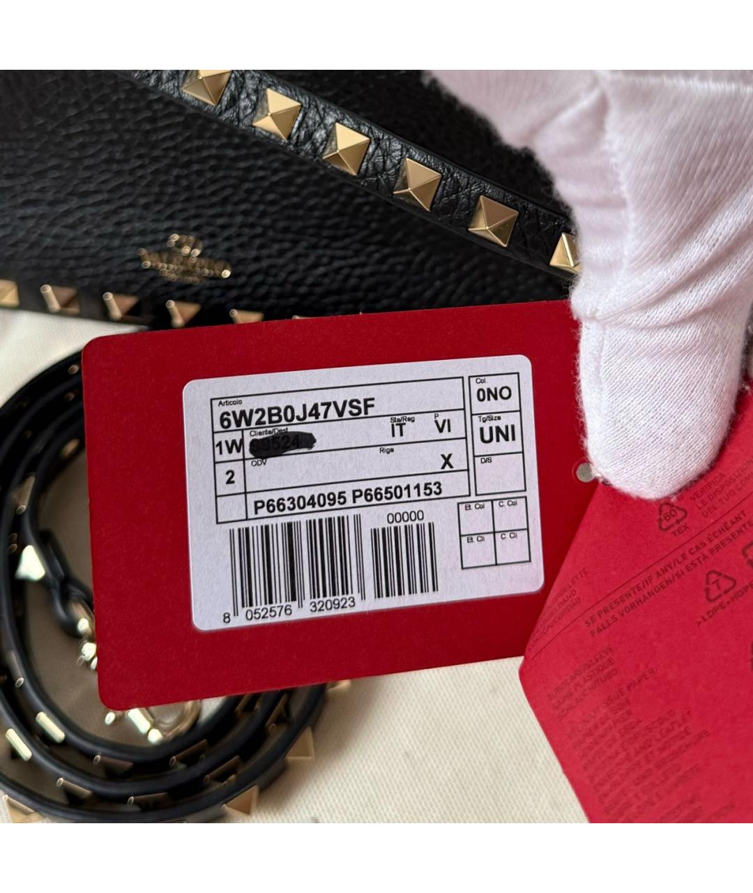 VALENTINO Черная кожаная сумка с короткими ручками, фото 6