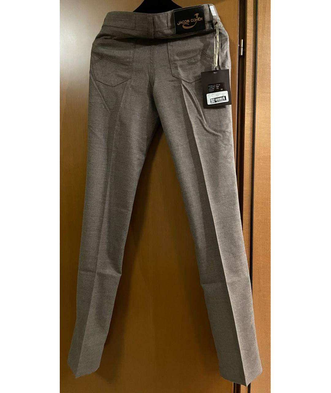 JACOB COHEN Коричневые хлопко-кашемировые прямые джинсы, фото 2