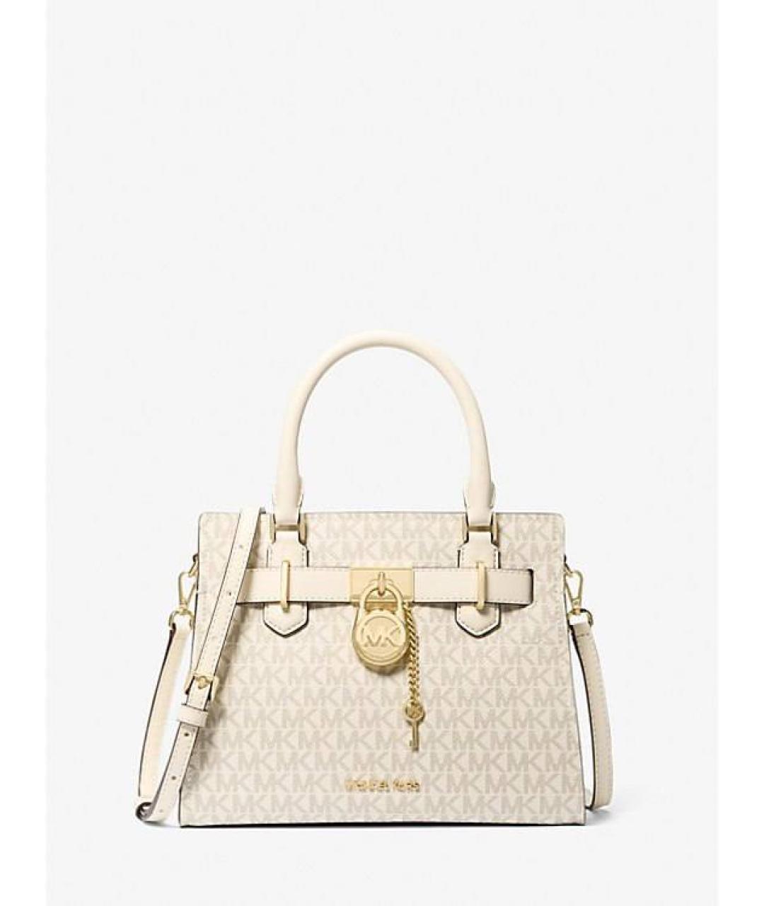 MICHAEL KORS Бежевая сумка с короткими ручками из искусственной кожи, фото 7