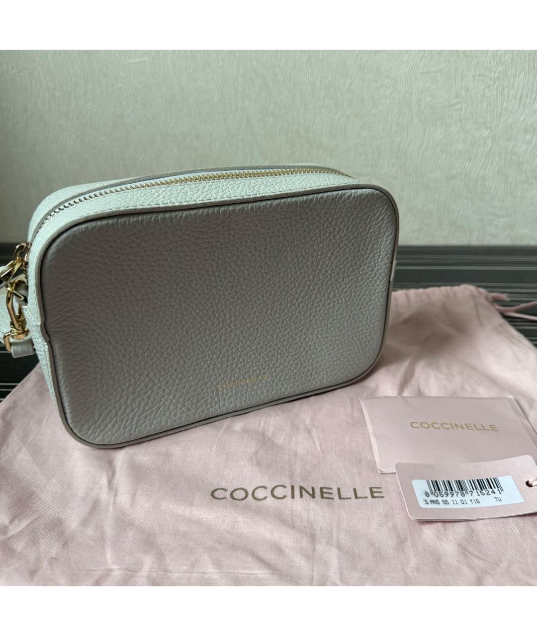 COCCINELLE Голубая кожаная сумка через плечо, фото 4