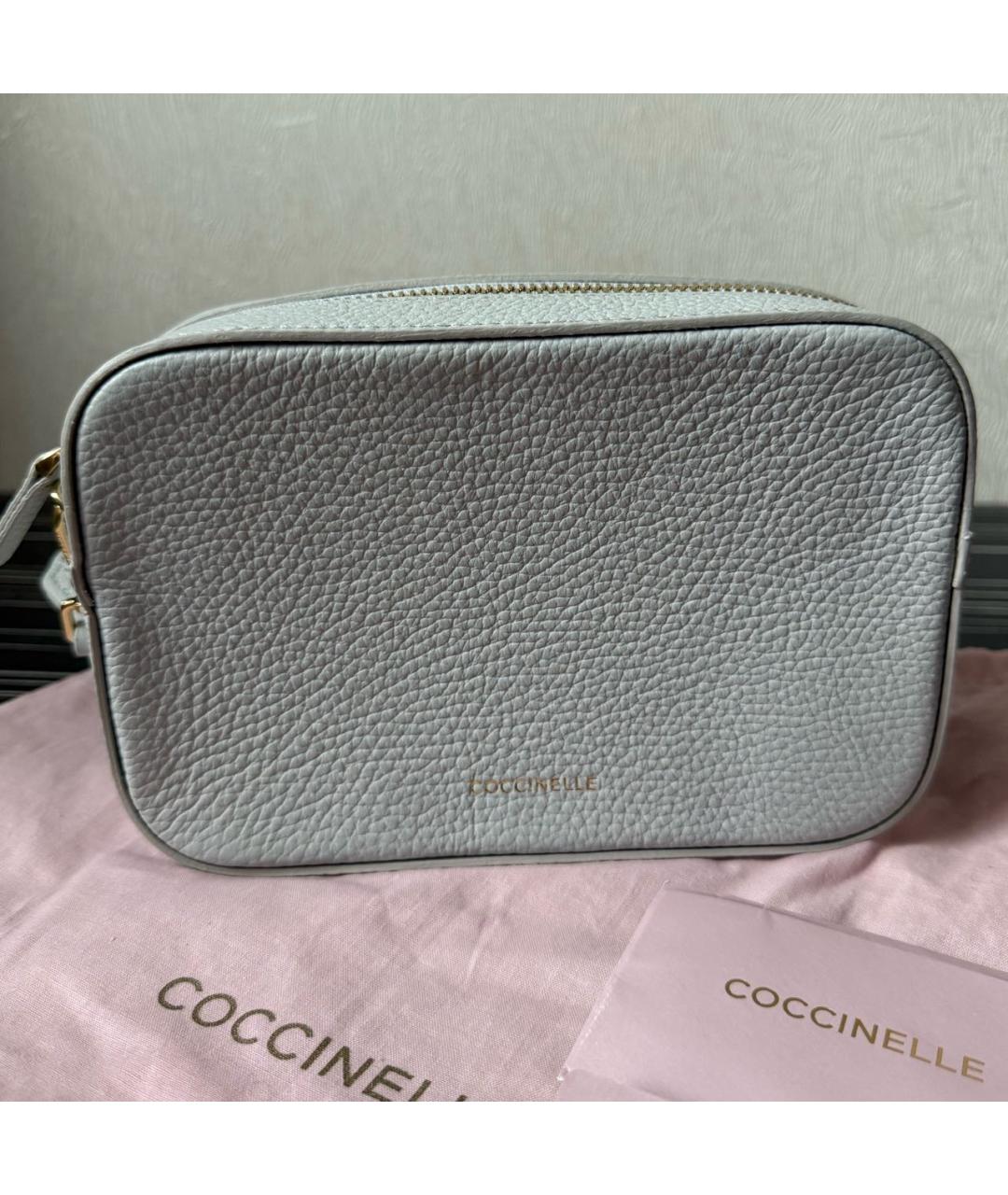 COCCINELLE Голубая кожаная сумка через плечо, фото 5