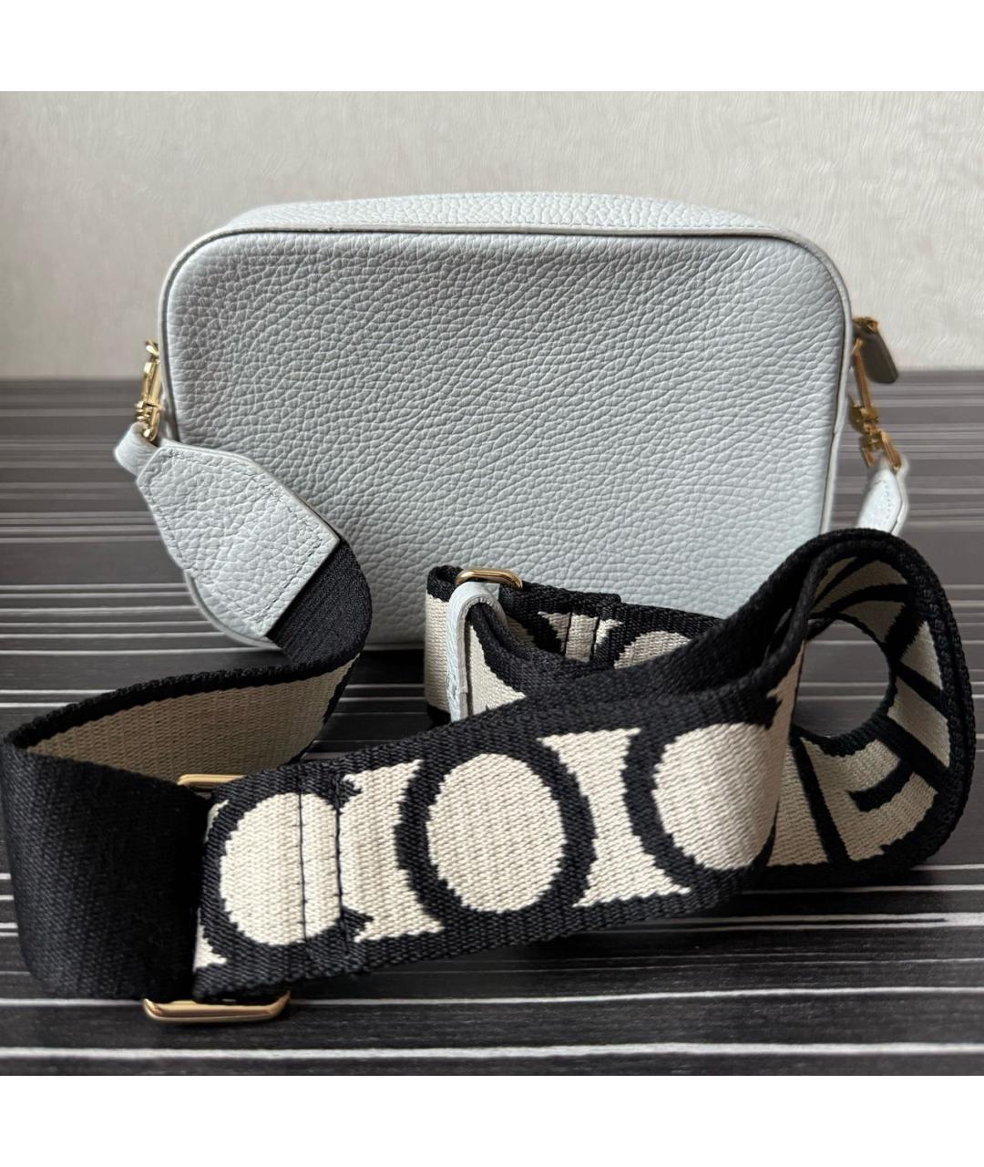 COCCINELLE Голубая кожаная сумка через плечо, фото 3