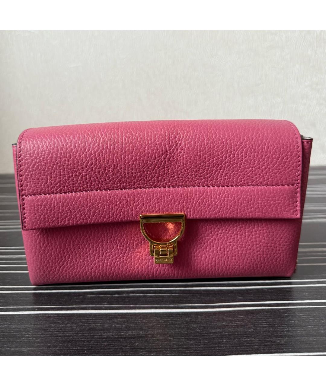 COCCINELLE Фуксия кожаная сумка через плечо, фото 9