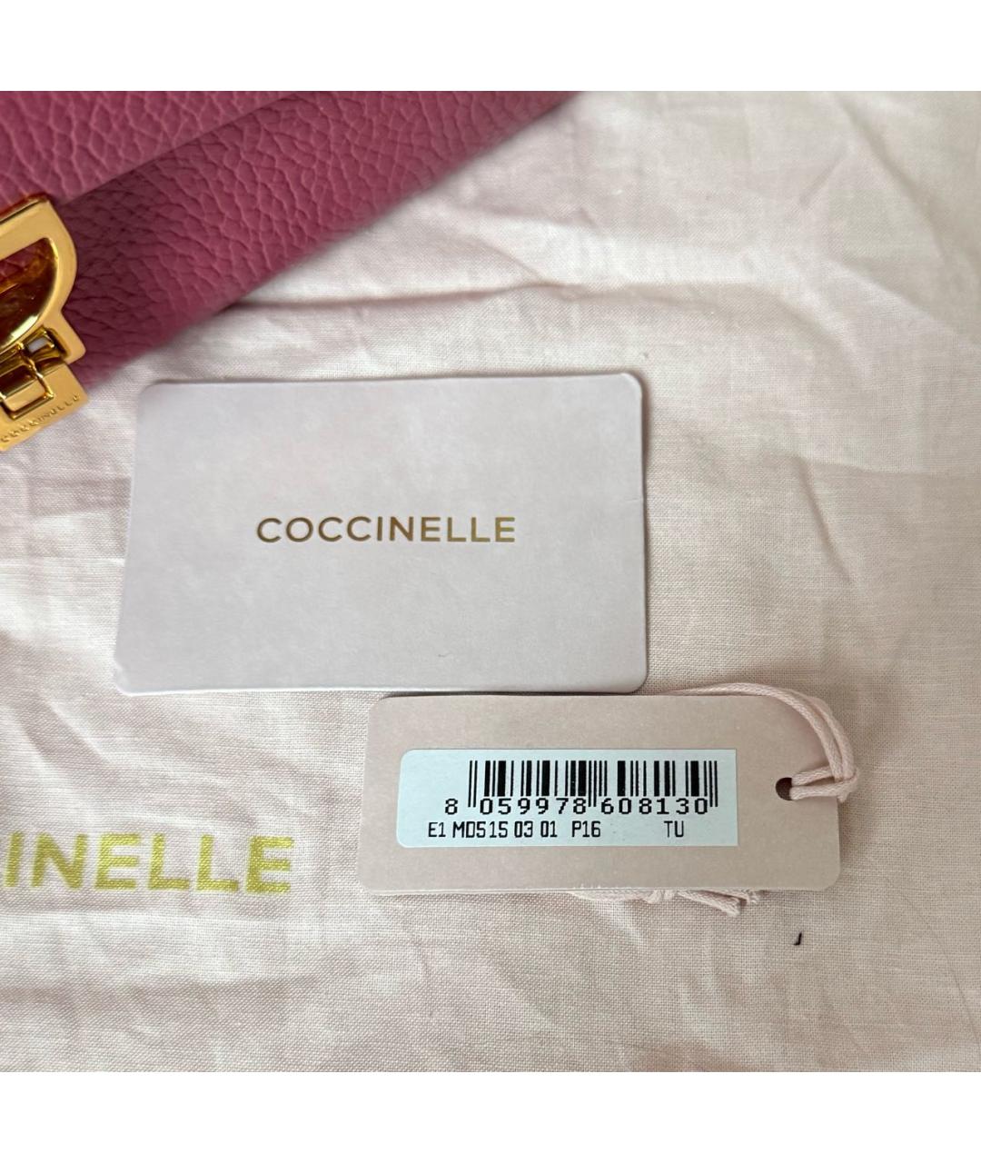 COCCINELLE Фуксия кожаная сумка через плечо, фото 8