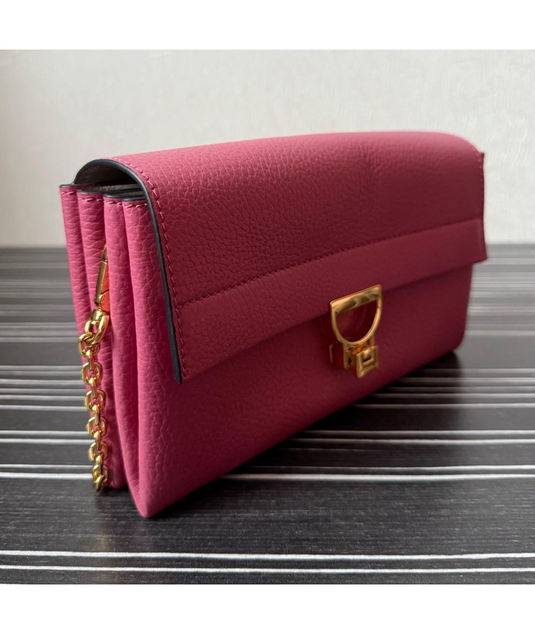 COCCINELLE Фуксия кожаная сумка через плечо, фото 2