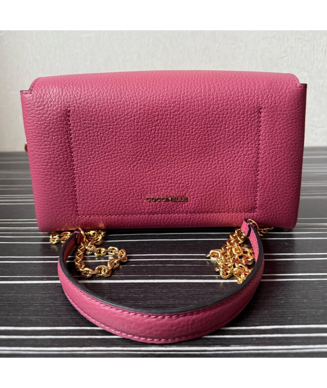 COCCINELLE Фуксия кожаная сумка через плечо, фото 3