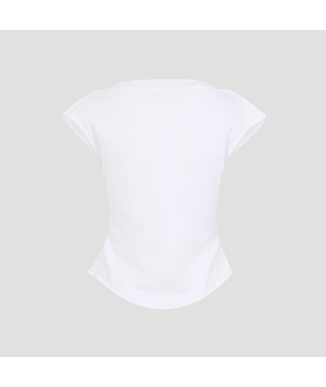 ALAIA Белая хлопковая футболка, фото 2