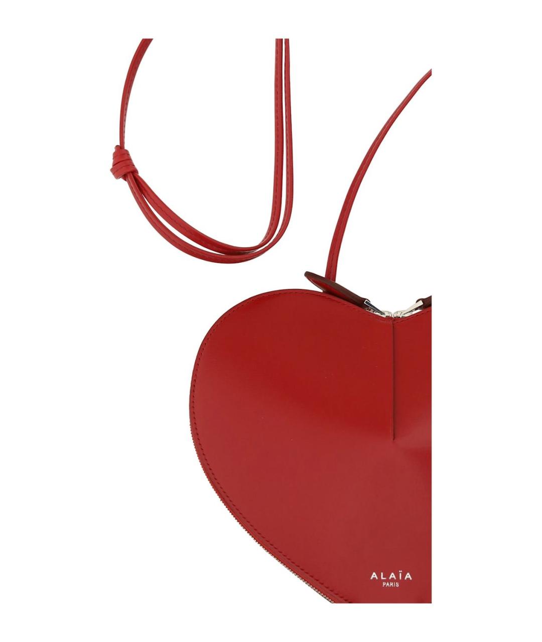 ALAIA Красная кожаная сумка через плечо, фото 3