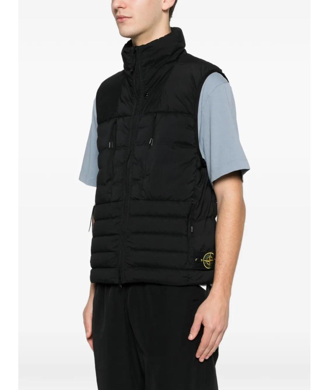STONE ISLAND Черный полиэстеровый жилет, фото 3