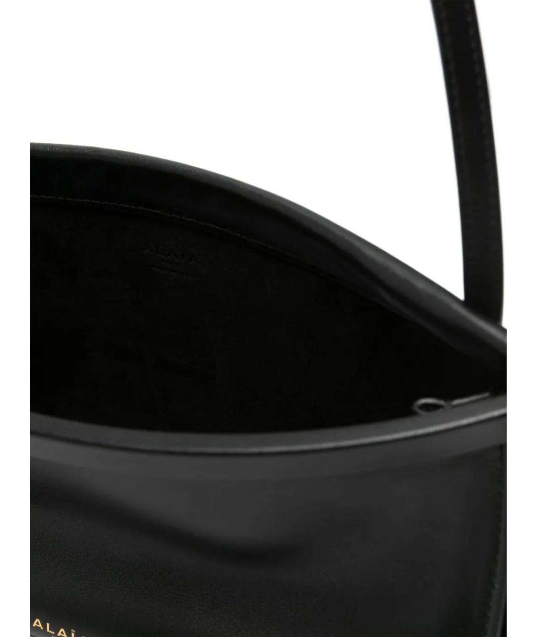 ALAIA Черная кожаная сумка через плечо, фото 5