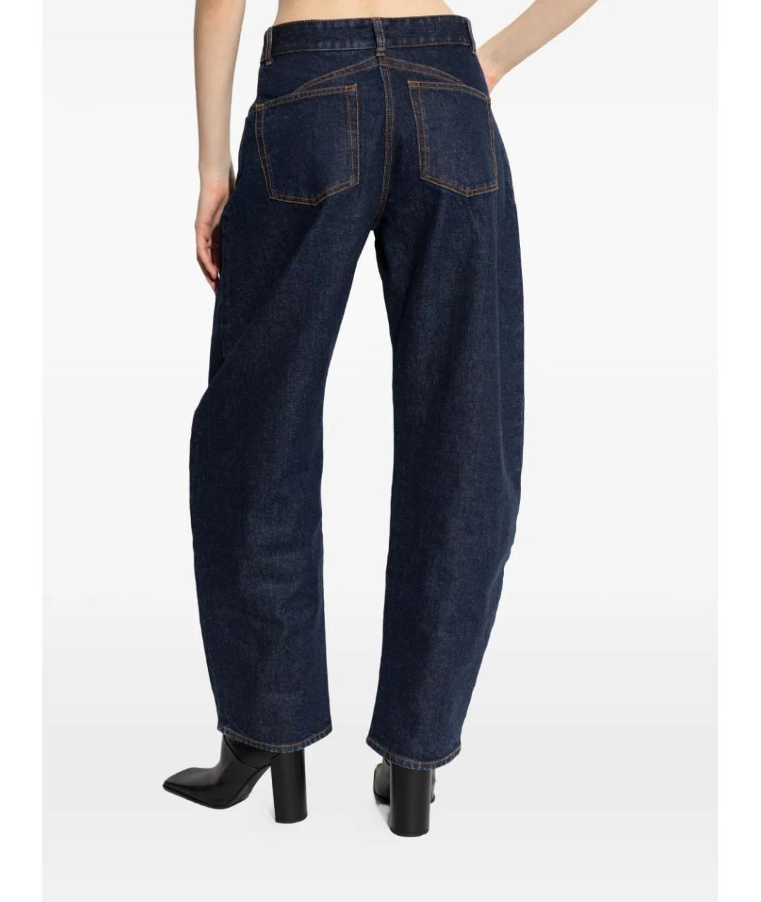 ALAIA Темно-синие хлопковые прямые джинсы, фото 4