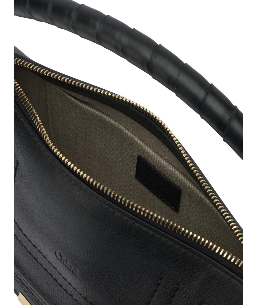 CHLOE Черная кожаная сумка через плечо, фото 5