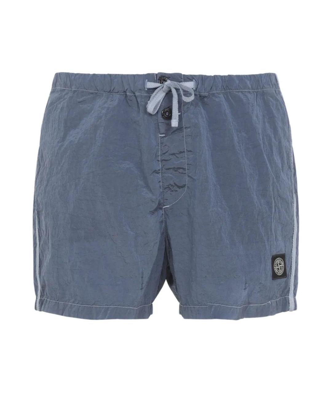 STONE ISLAND Синие полиэстеровые плавки, фото 1