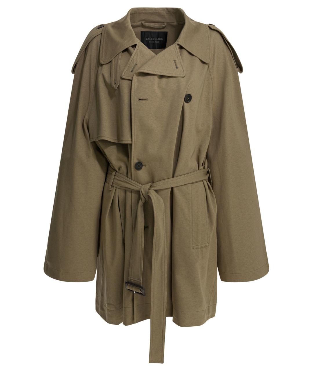 BALENCIAGA Бежевый хлопковый тренч/плащ, фото 1